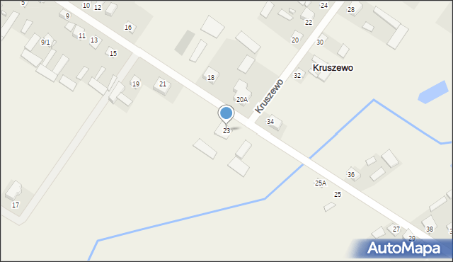 Kruszewo, Kruszewo, 23, mapa Kruszewo