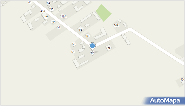 Kruszewo, Kruszewo, 57, mapa Kruszewo