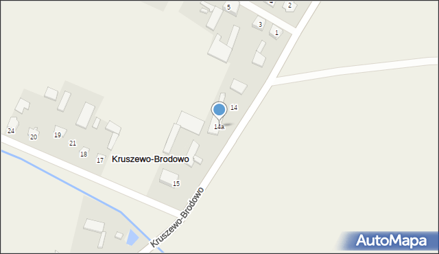 Kruszewo-Brodowo, Kruszewo-Brodowo, 14a, mapa Kruszewo-Brodowo
