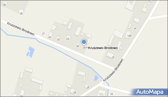 Kruszewo-Brodowo, Kruszewo-Brodowo, 17, mapa Kruszewo-Brodowo