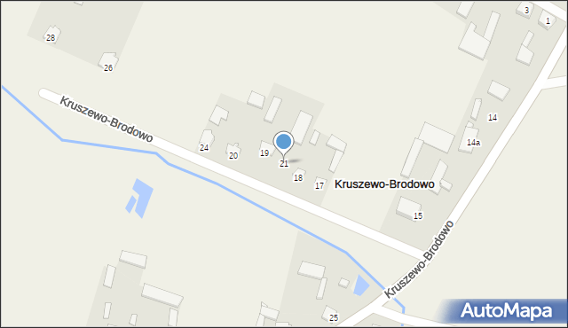 Kruszewo-Brodowo, Kruszewo-Brodowo, 21, mapa Kruszewo-Brodowo