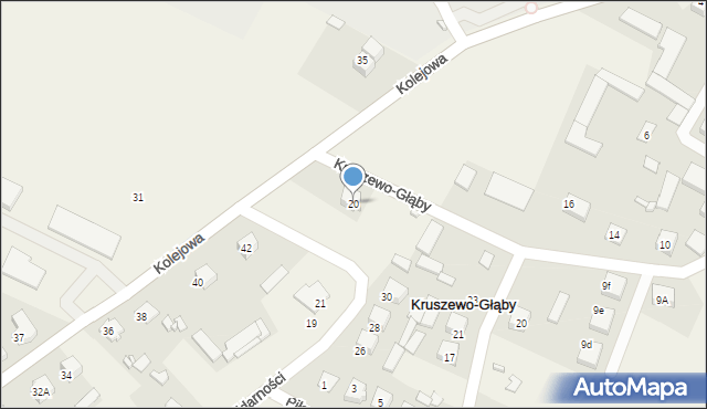 Kruszewo-Głąby, Kruszewo-Głąby, 20, mapa Kruszewo-Głąby