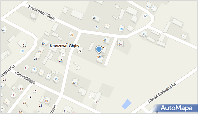 Kruszewo-Głąby, Kruszewo-Głąby, 9d, mapa Kruszewo-Głąby