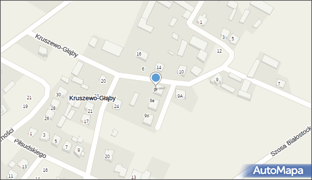 Kruszewo-Głąby, Kruszewo-Głąby, 9f, mapa Kruszewo-Głąby