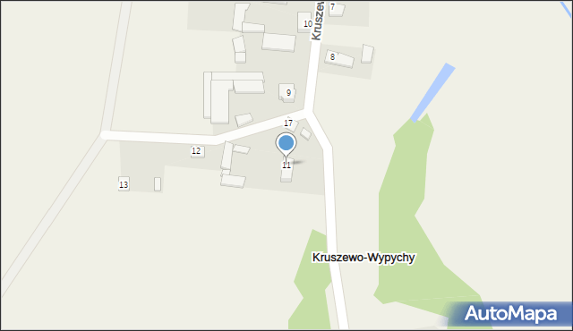 Kruszewo-Wypychy, Kruszewo-Wypychy, 11, mapa Kruszewo-Wypychy