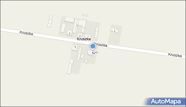 Kruszka, Kruszka, 5A, mapa Kruszka