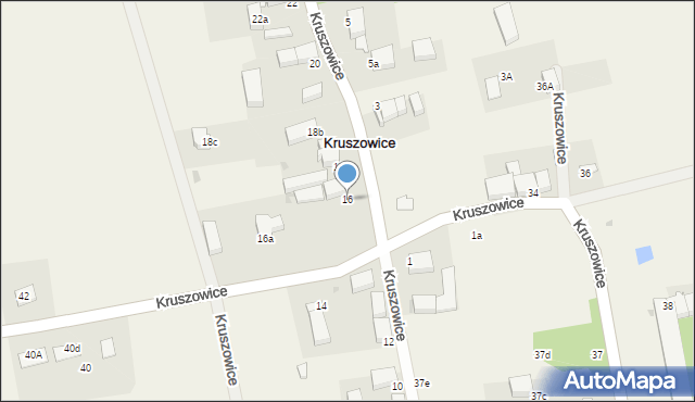 Kruszowice, Kruszowice, 16, mapa Kruszowice