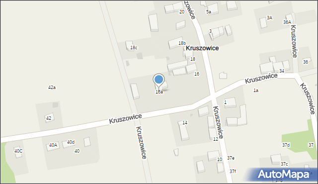 Kruszowice, Kruszowice, 16a, mapa Kruszowice
