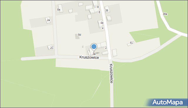 Kruszowice, Kruszowice, 2a, mapa Kruszowice