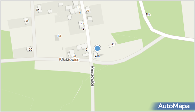 Kruszowice, Kruszowice, 41a, mapa Kruszowice