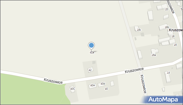 Kruszowice, Kruszowice, 42a, mapa Kruszowice