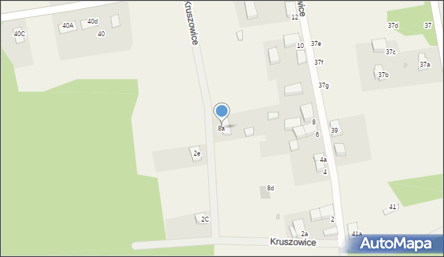 Kruszowice, Kruszowice, 8a, mapa Kruszowice