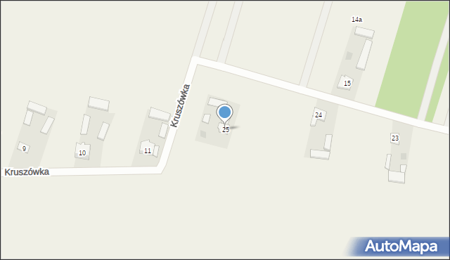 Kruszówka, Kruszówka, 25, mapa Kruszówka