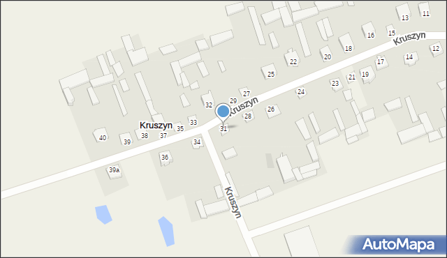 Kruszyn, Kruszyn, 31, mapa Kruszyn