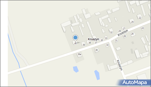 Kruszyn, Kruszyn, 40, mapa Kruszyn