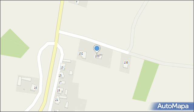 Kruszyn, Kruszyn, 103, mapa Kruszyn