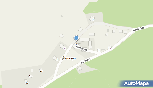 Kruszyn, Kruszyn, 3, mapa Kruszyn