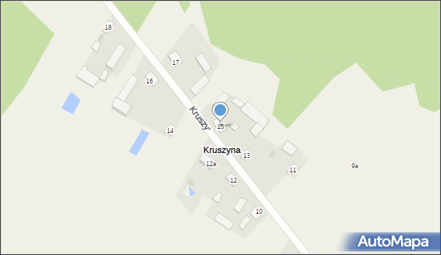 Kruszyna, Kruszyna, 15, mapa Kruszyna