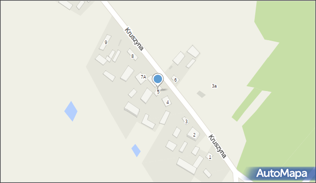 Kruszyna, Kruszyna, 5, mapa Kruszyna
