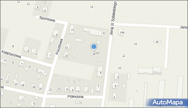 Kruszyna, Króla Jana III Sobieskiego, 11, mapa Kruszyna