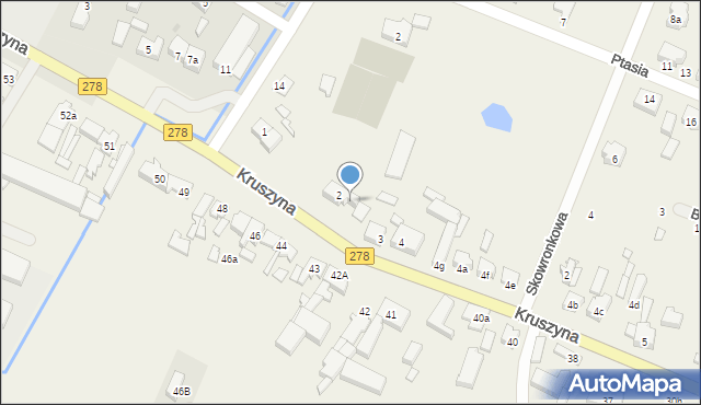 Kruszyna, Kruszyna, 2b, mapa Kruszyna