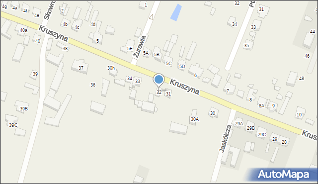 Kruszyna, Kruszyna, 32, mapa Kruszyna