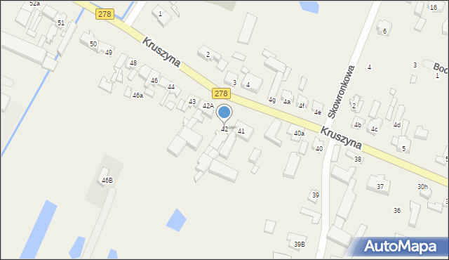Kruszyna, Kruszyna, 42, mapa Kruszyna