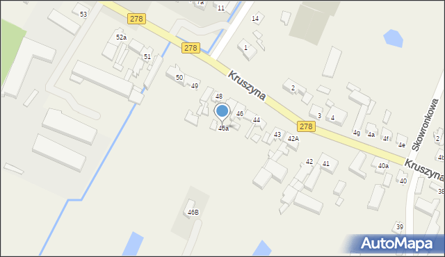 Kruszyna, Kruszyna, 46a, mapa Kruszyna