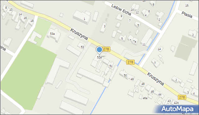 Kruszyna, Kruszyna, 52a, mapa Kruszyna