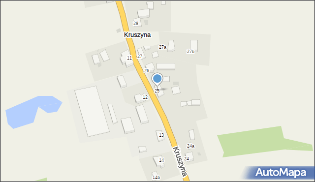 Kruszyna, Kruszyna, 25, mapa Kruszyna