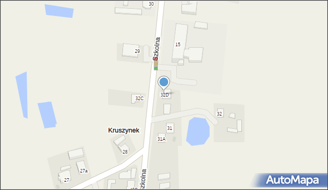 Kruszynek, Kruszynek, 32D, mapa Kruszynek