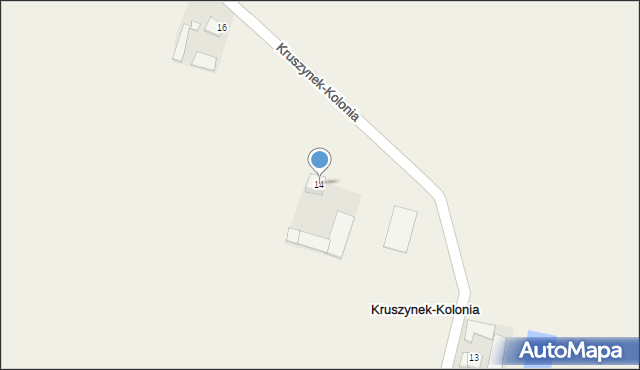 Kruszynek-Kolonia, Kruszynek-Kolonia, 14, mapa Kruszynek-Kolonia