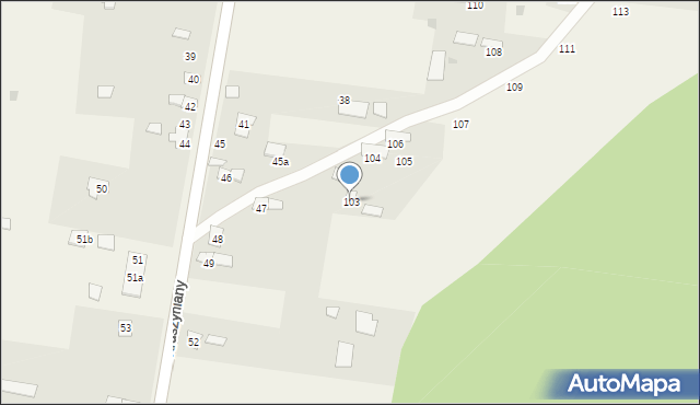 Kruszyniany, Kruszyniany, 103, mapa Kruszyniany