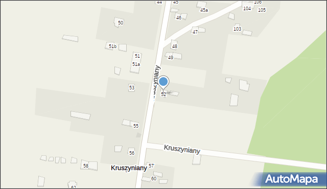 Kruszyniany, Kruszyniany, 52, mapa Kruszyniany