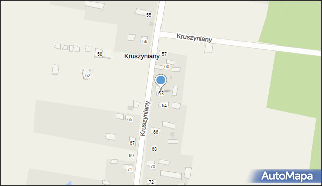 Kruszyniany, Kruszyniany, 63, mapa Kruszyniany