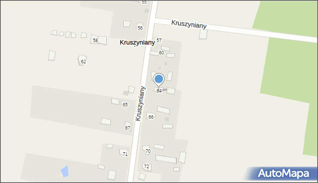 Kruszyniany, Kruszyniany, 64, mapa Kruszyniany