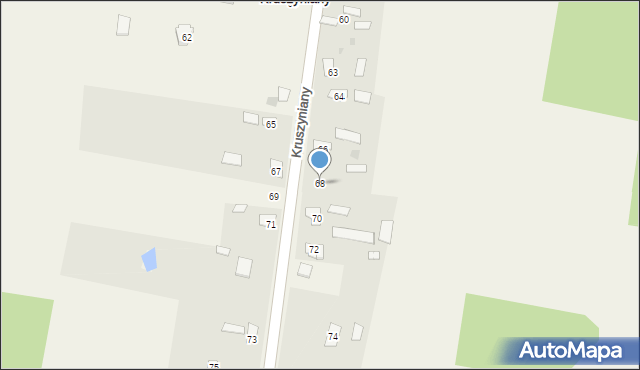 Kruszyniany, Kruszyniany, 68, mapa Kruszyniany