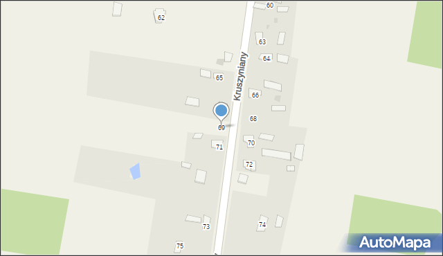 Kruszyniany, Kruszyniany, 69, mapa Kruszyniany