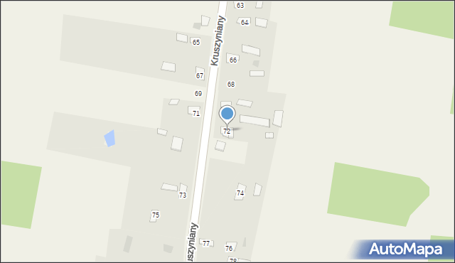Kruszyniany, Kruszyniany, 72, mapa Kruszyniany