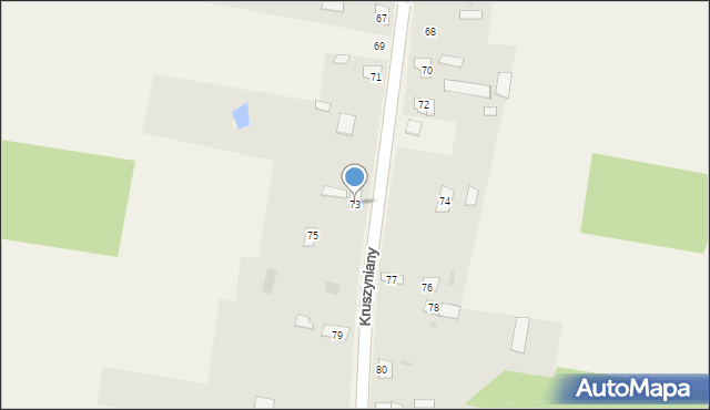 Kruszyniany, Kruszyniany, 73, mapa Kruszyniany