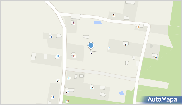 Kruszyniany, Kruszyniany, 9, mapa Kruszyniany