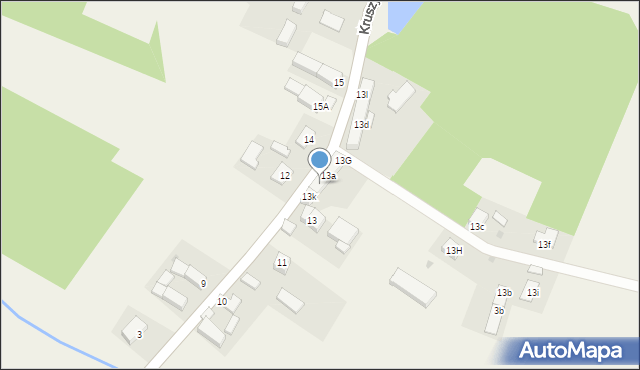 Kruszyniec, Kruszyniec, 13e, mapa Kruszyniec