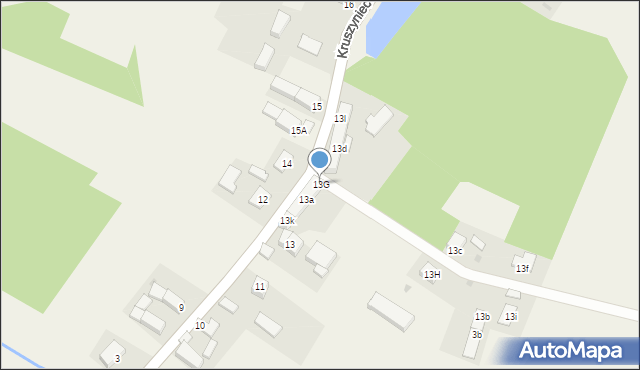 Kruszyniec, Kruszyniec, 13G, mapa Kruszyniec