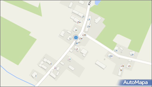 Kruszyniec, Kruszyniec, 13k, mapa Kruszyniec