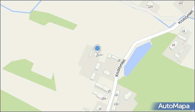 Kruszyniec, Kruszyniec, 17, mapa Kruszyniec