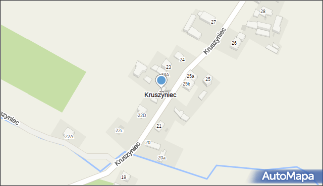 Kruszyniec, Kruszyniec, 22, mapa Kruszyniec