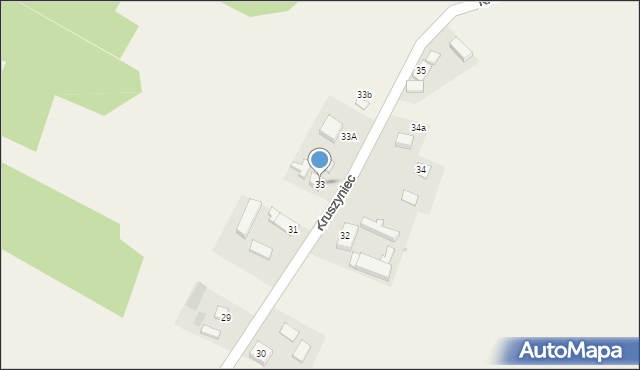 Kruszyniec, Kruszyniec, 33, mapa Kruszyniec