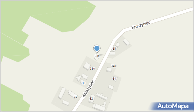 Kruszyniec, Kruszyniec, 33b, mapa Kruszyniec