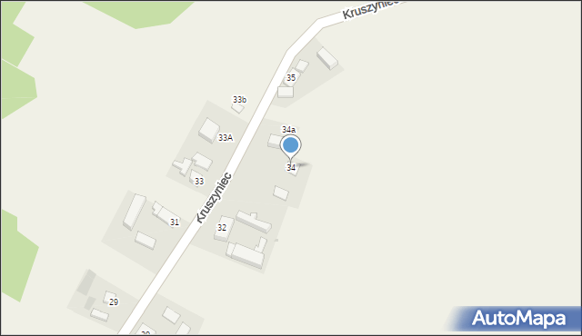 Kruszyniec, Kruszyniec, 34, mapa Kruszyniec
