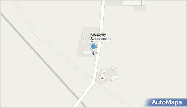 Kruszyny Szlacheckie, Kruszyny Szlacheckie, 43A, mapa Kruszyny Szlacheckie